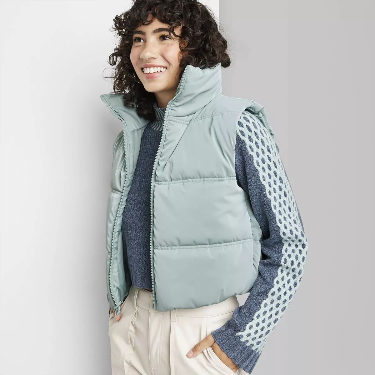 Women's Matte Cropped Puffer Vest - Wild Fable™ | Target