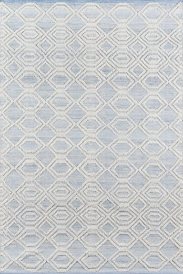 Momeni Hermosa Geometric Hand Woven Light Blue Area Rug 7'9"" X 9'9""" (HRM-1) | Amazon (US)