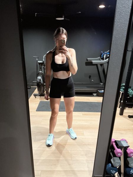 Amazon workout outfit! Wearing a L in both. Also linked my gym mirrors, super affordable full length mirrors  

#LTKfindsunder50 #LTKfitness #LTKstyletip