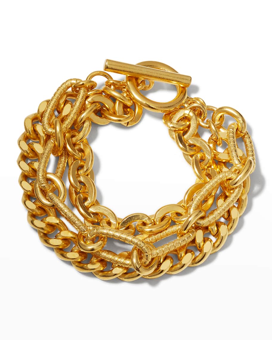 Ben-Amun Gold Multi-Chain Toggle Bracelet | Neiman Marcus