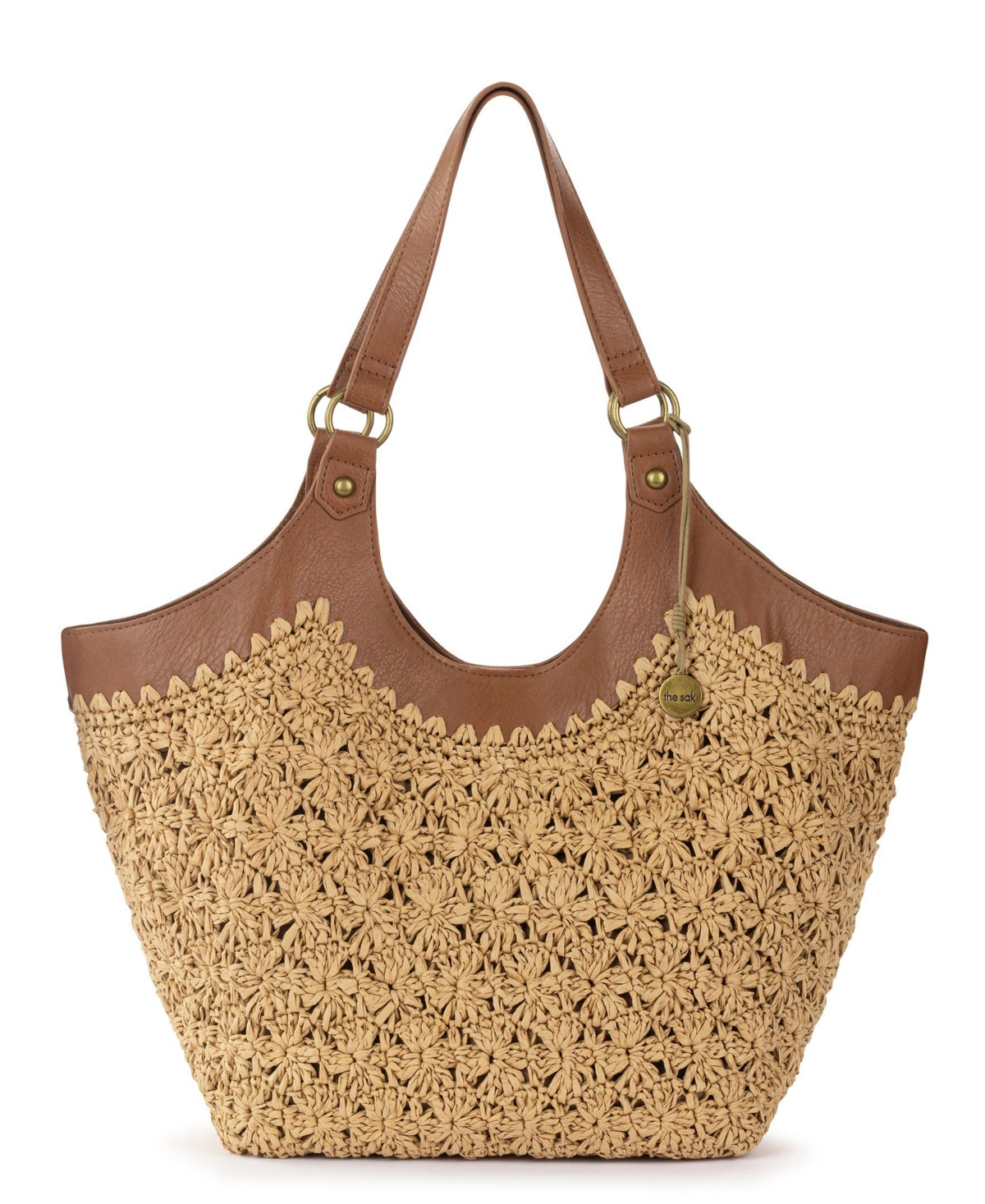 The Sak Roma Straw Small Shopper Tote Bag - Natural Primrose Straw | Macy's