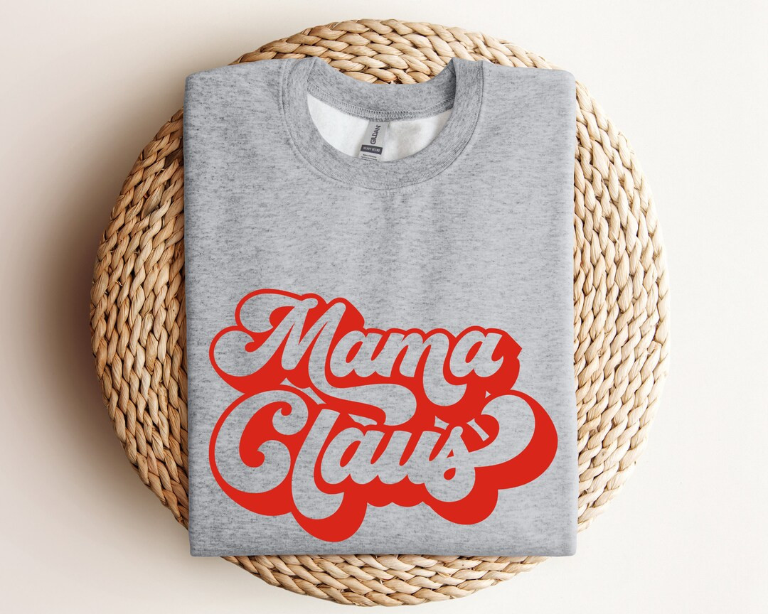 Mama Claus Sweatshirt Christmas Mom Sweatshirt Retro - Etsy | Etsy (US)