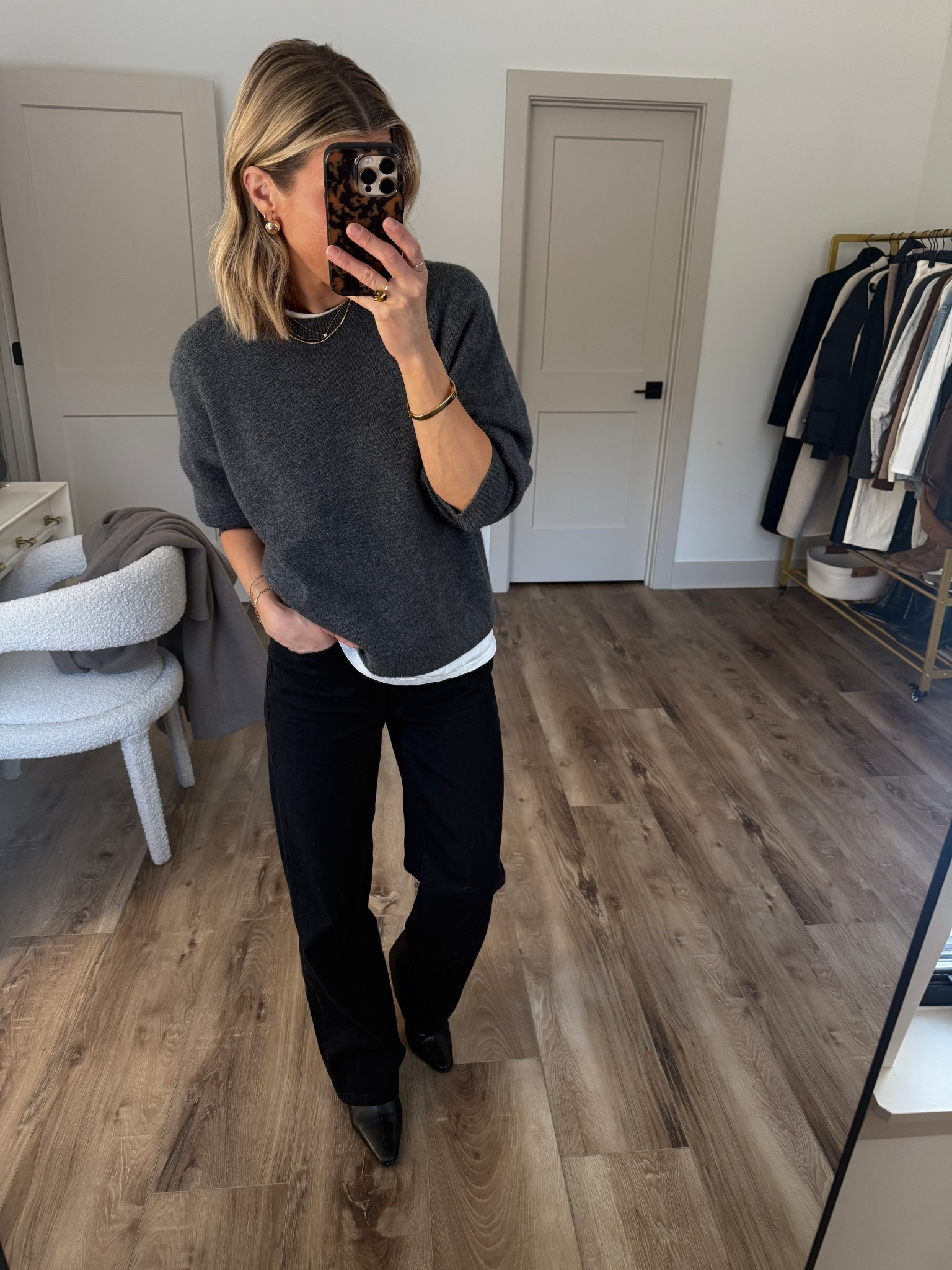 Wearing 25 jeans (code: DJXLAW20), small sweater, small tee, boots tts 

#LTKgrwm #LTKootd #LTKOver40