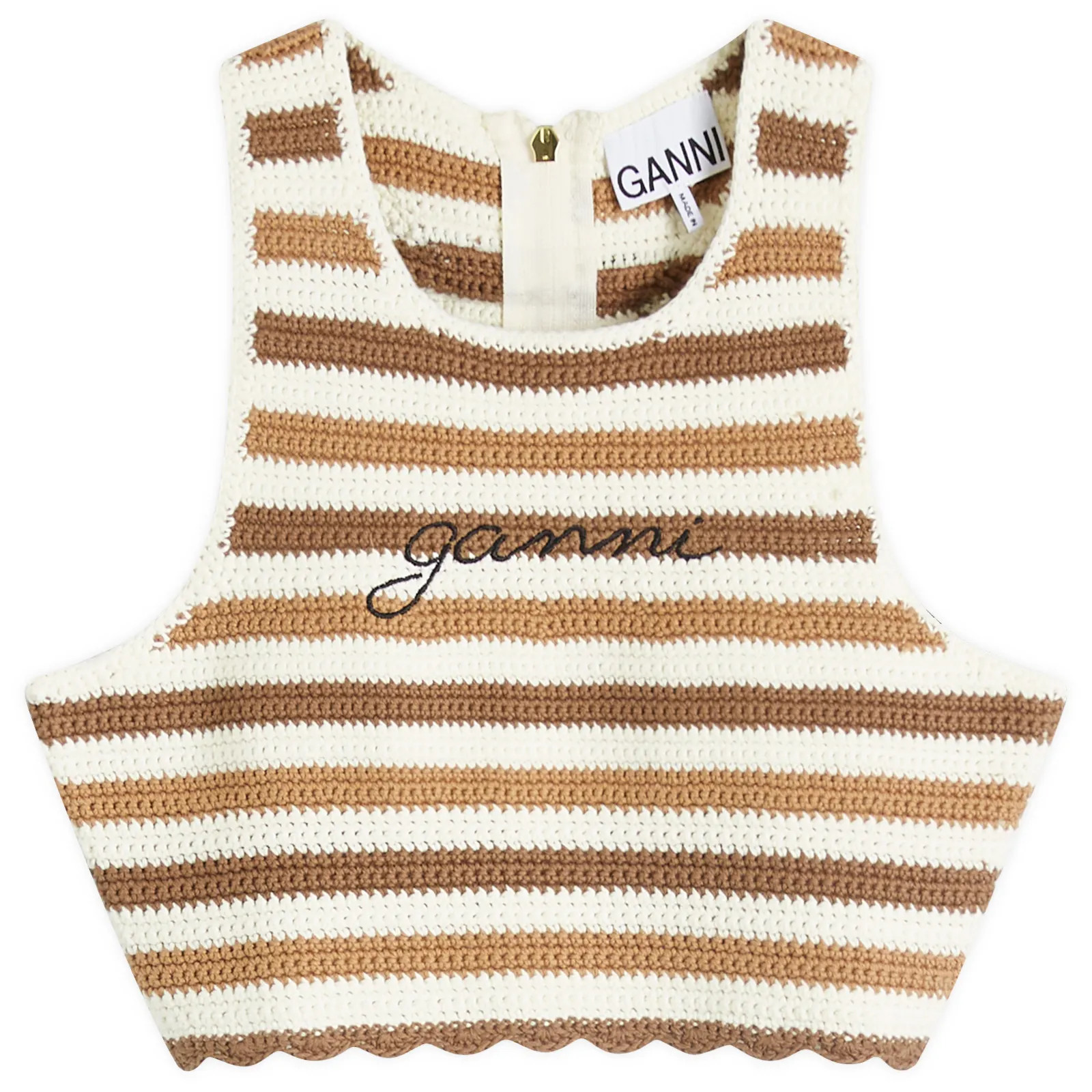 GANNI Crochet Racerback Top | END. Clothing