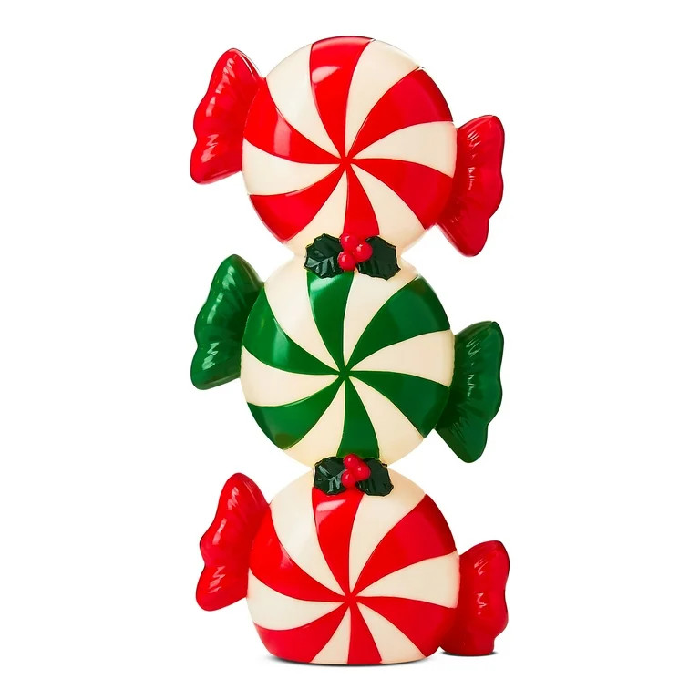 Mr. Christmas 24-inch Blow Mold Stacked Peppermint Candy | Walmart (US)
