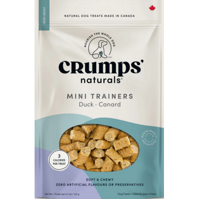Crumps Naturals Dog Treats Semi-Moist Mini Trainers Duck | Well.ca