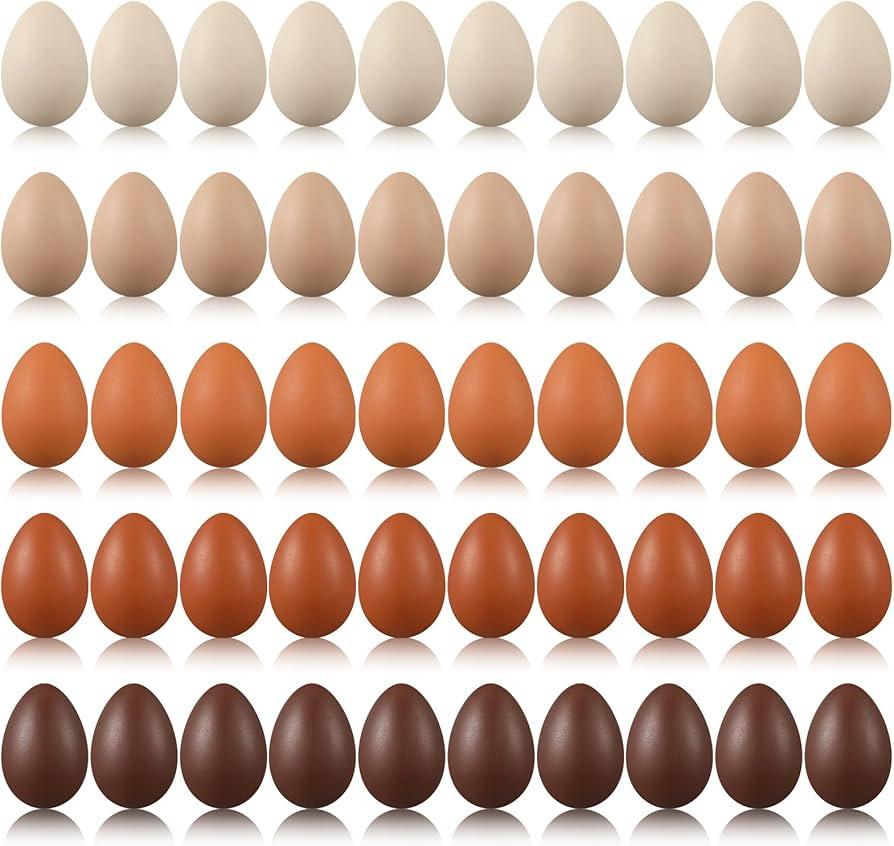 50 Pcs Plastic Easter Eggs Bulk for Easter Hunt 1.6 x 2.4 Inch Colorful Hanging Plastic Eggs for ... | Amazon (US)