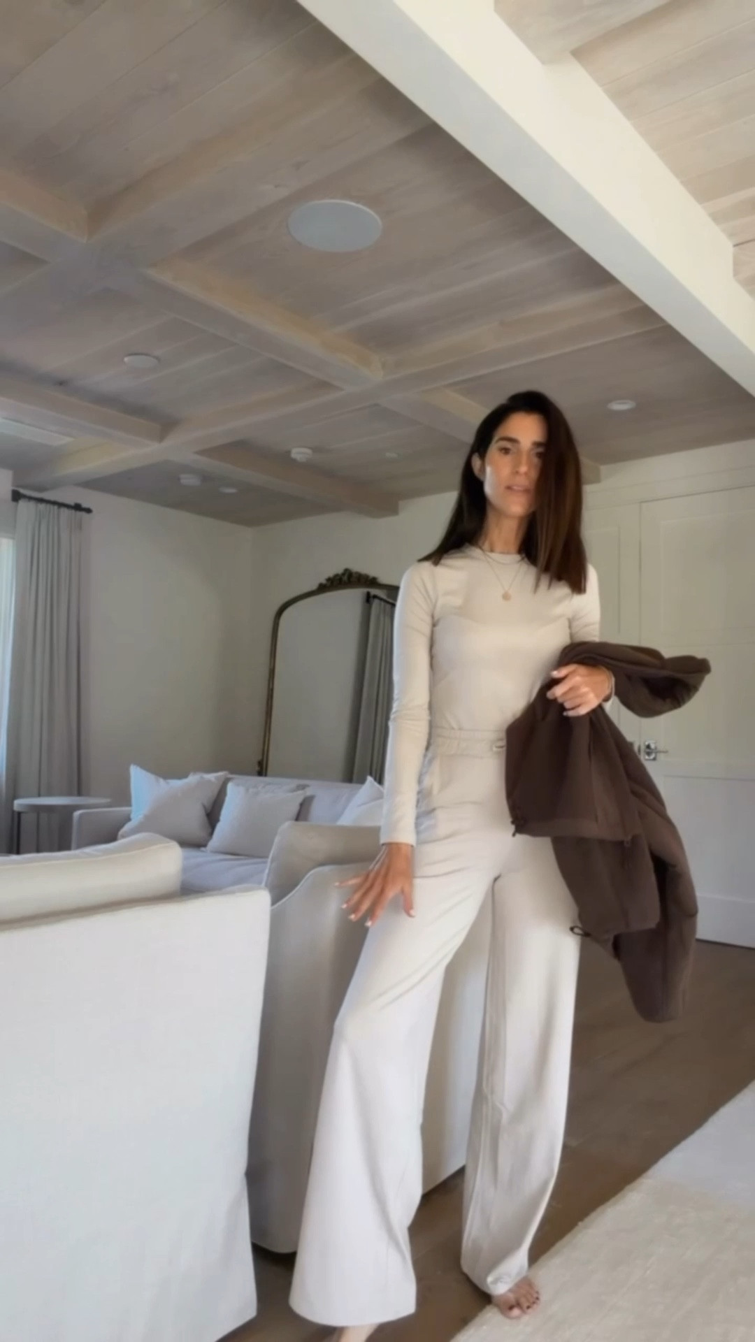 You guys know how much I love my matching sets and Vuori! Their fabric is a 11/10 for comfort and makes me feel confident without compromising comfort. I’m just shy of 5-7” wearing the size XS long sleeve and wide leg pants. Wearing the size small jacket   @vuoriclothing #vuoripartner 

#LTKgrwm #LTKootd #LTKHoliday