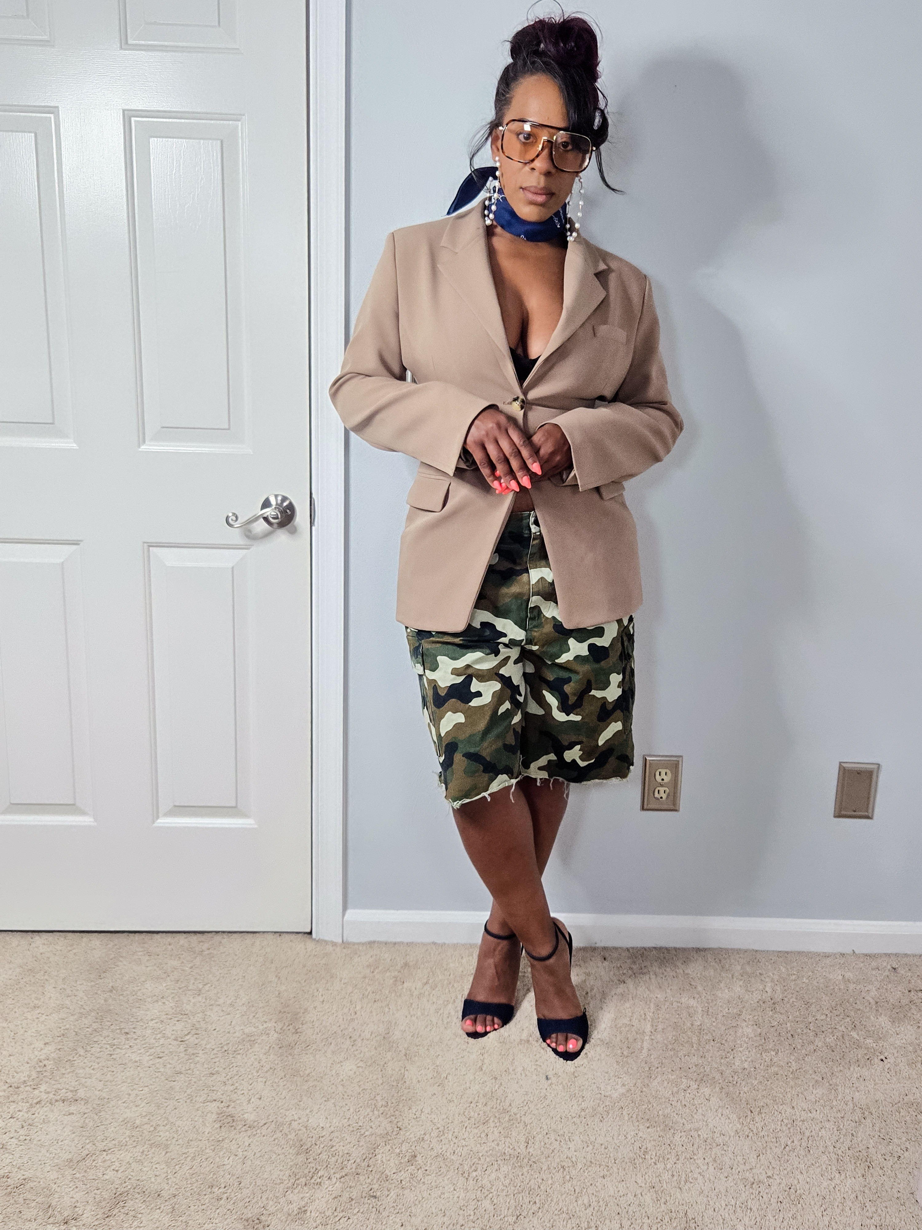 Camo Shorts and a Blazer 🤏🏾🤏🏾🤏🏾

#LTKgrwm #LTKootd #LTKOver40