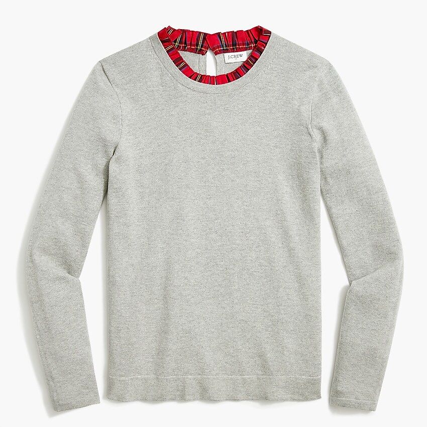 Factory: Ruffle-trim Sweater For Women | J.Crew Factory