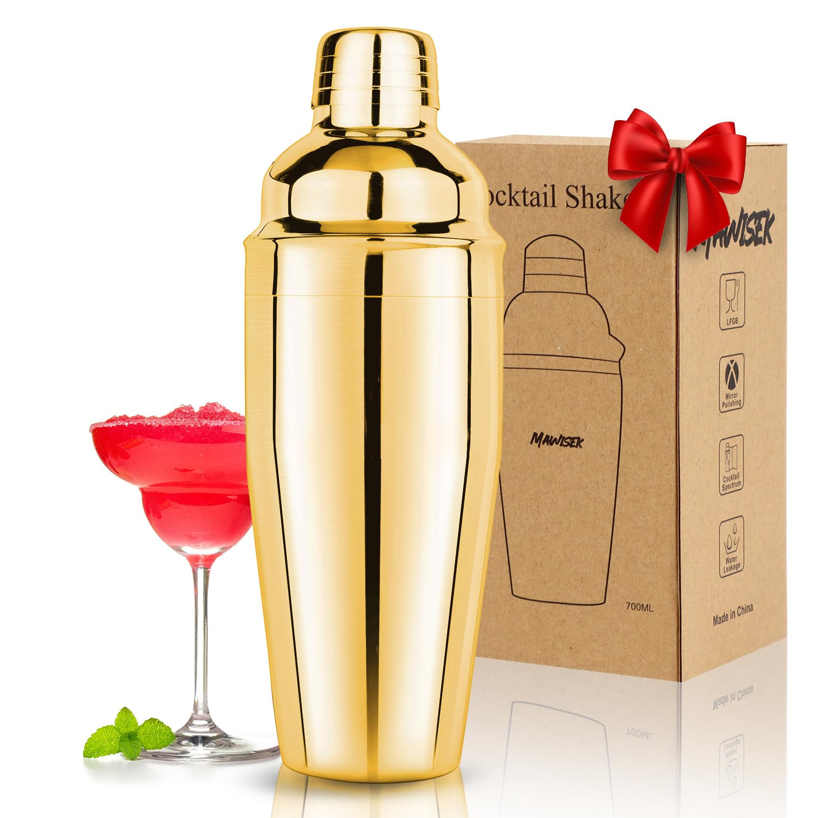 Cocktail Shaker 25oz Martini Shaker Bar Shaker Drink Shaker Bar tools with Built-In Strainer for ... | Amazon (US)
