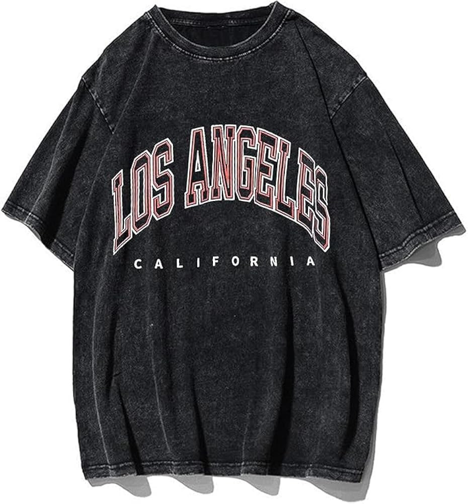 Remidoo Womens Oversized Graphic Tees Short Sleeve T Shirt Casual Vacation Top | Amazon (US)