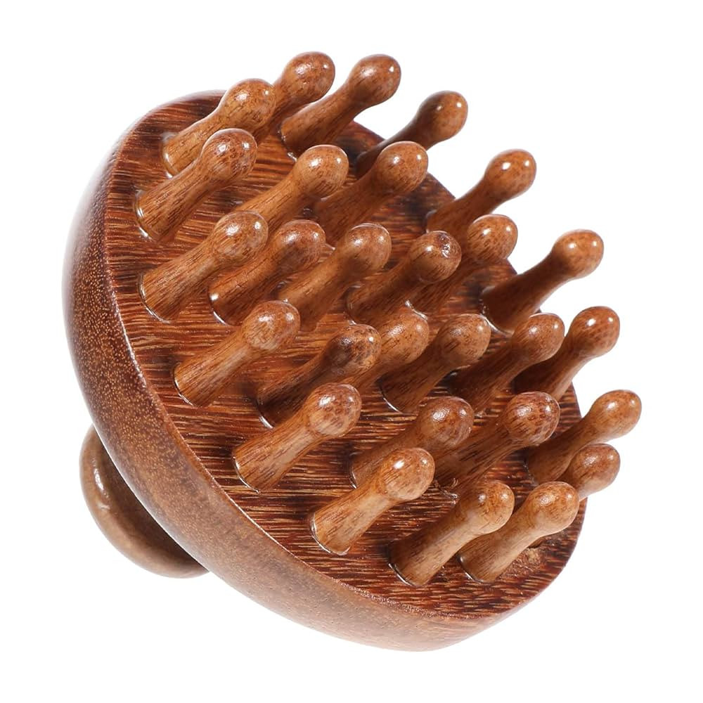 Scalp Massager Head Massager Manual Scalp Scrubber Scalps Brush with Sandalwood Bristles Portable... | Amazon (US)