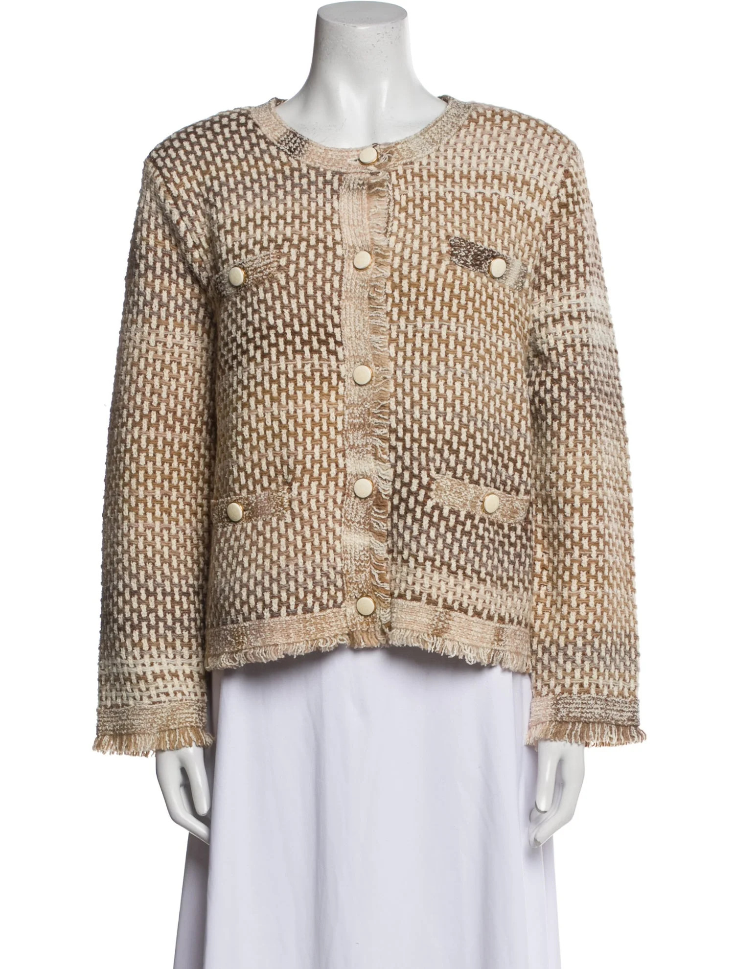 Tweed Pattern Evening Jacket w/ Tags | The RealReal