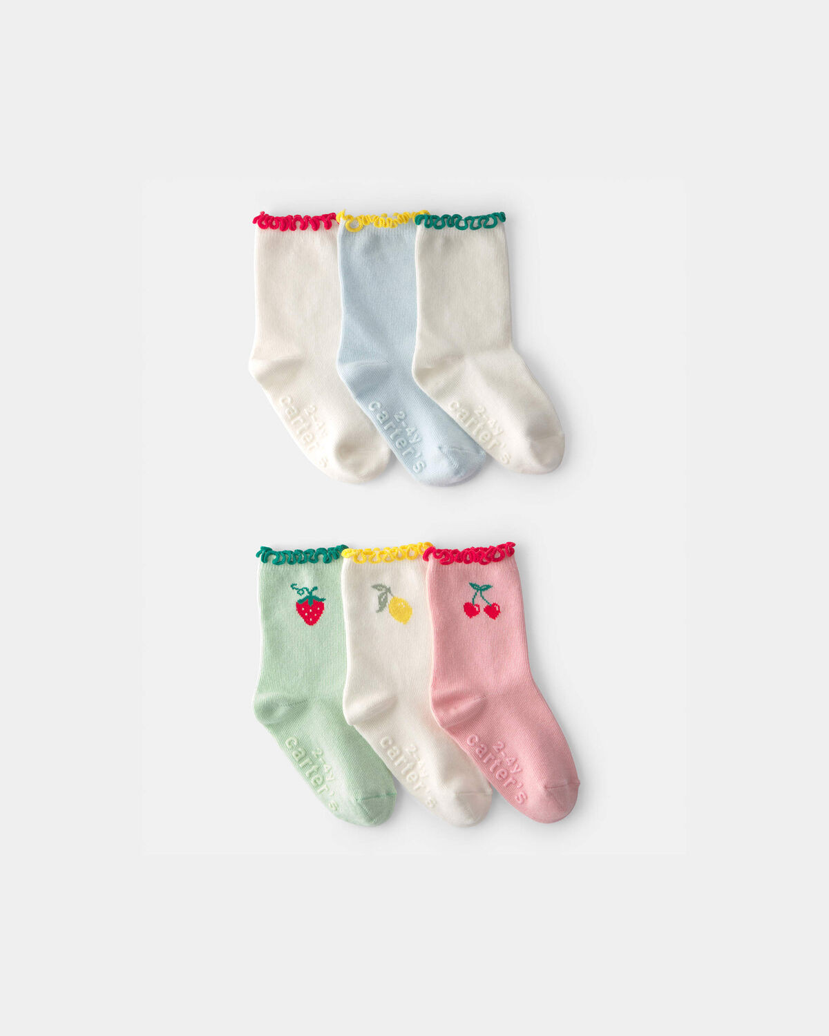 Toddler Girl 6-Pack Fruit Crew Socks | Carter's Inc