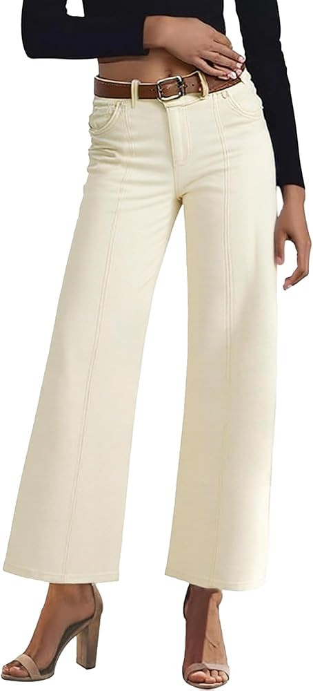 EMMIOL Womens Wide Leg Jeans Straight Baggy Boyfriend Low Rise Denim Pants Flare Jeans Trendy Out... | Amazon (US)