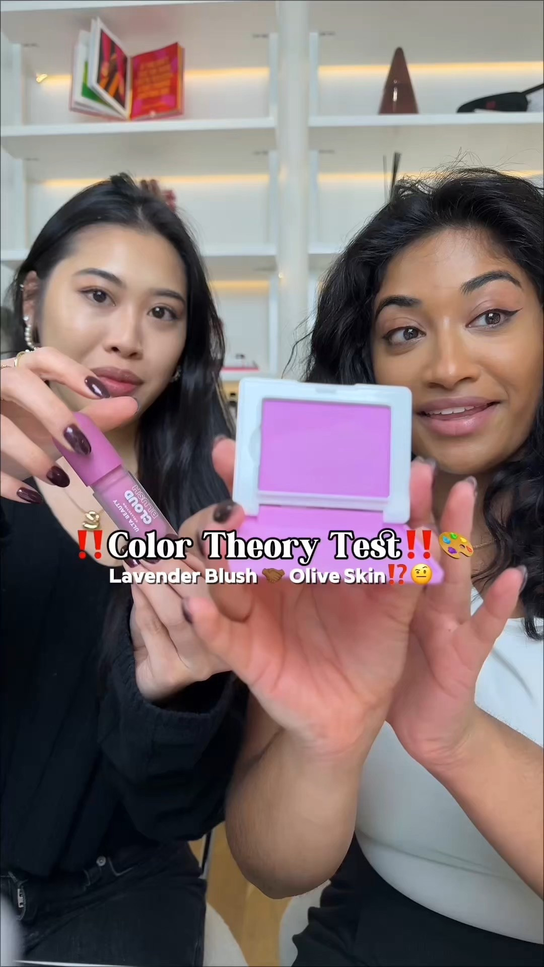 Apparently lavender blush is the perfect blush for olive skin @ let's do the color theory test to see if it works on BOTH of our skin tones •• @bbriohni

#LTKU #LTKgrwm #LTKBeauty