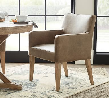 Classic Leather Dining Armchair | Pottery Barn (US)