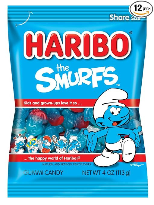 HARIBO Gummi Candy, Smurfs, 4 oz. Bag (Pack of 12) | Amazon (US)