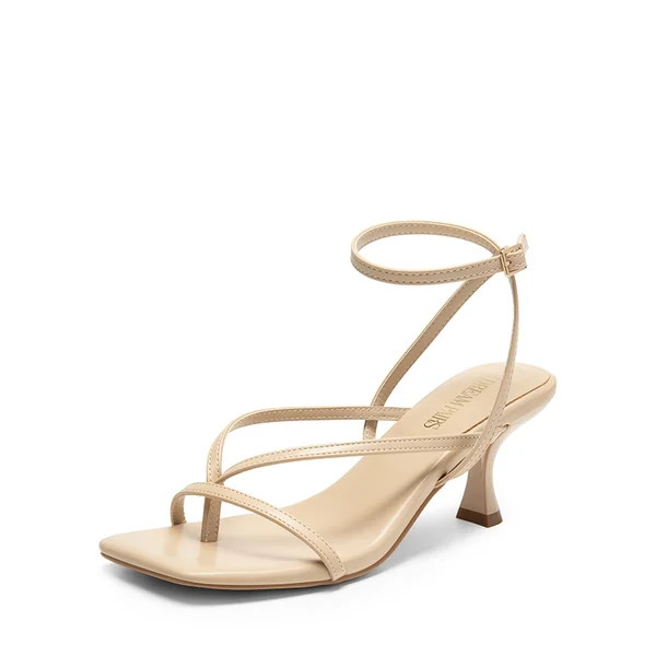 Dreamy Square Toe Strappy Kitten Heels | Dream Pairs