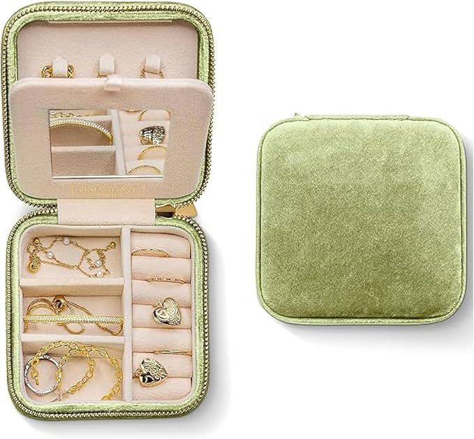 Benevolence LA Stocking Stuffers for Women | Plush Velvet Jewelry Box | Travel Jewelry Case Organ... | Amazon (US)