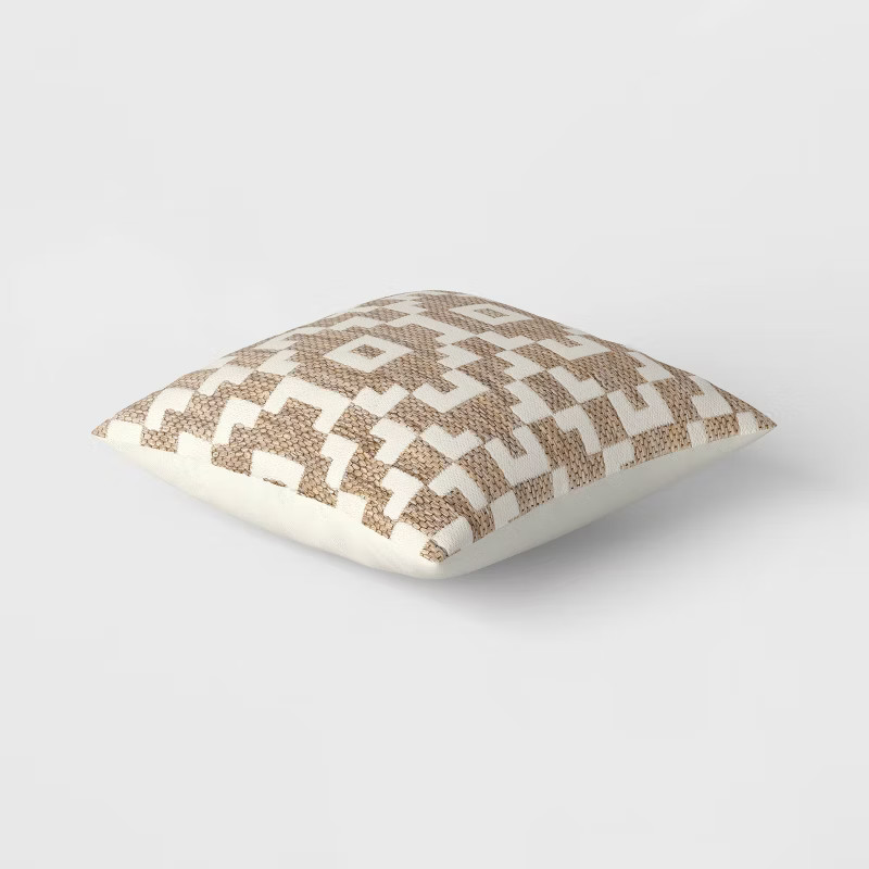 Modern Jute Outdoor Throw Pillow Light Brown - Project 62™ | Target