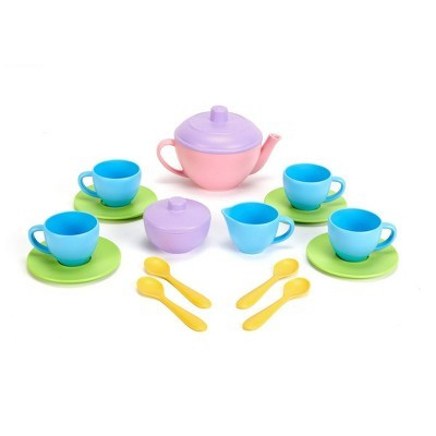 Green Toys Tea Set: BPA-Free Pretend Play Food & Kitchen Accessories, Polyethylene, 17 Pieces | Target