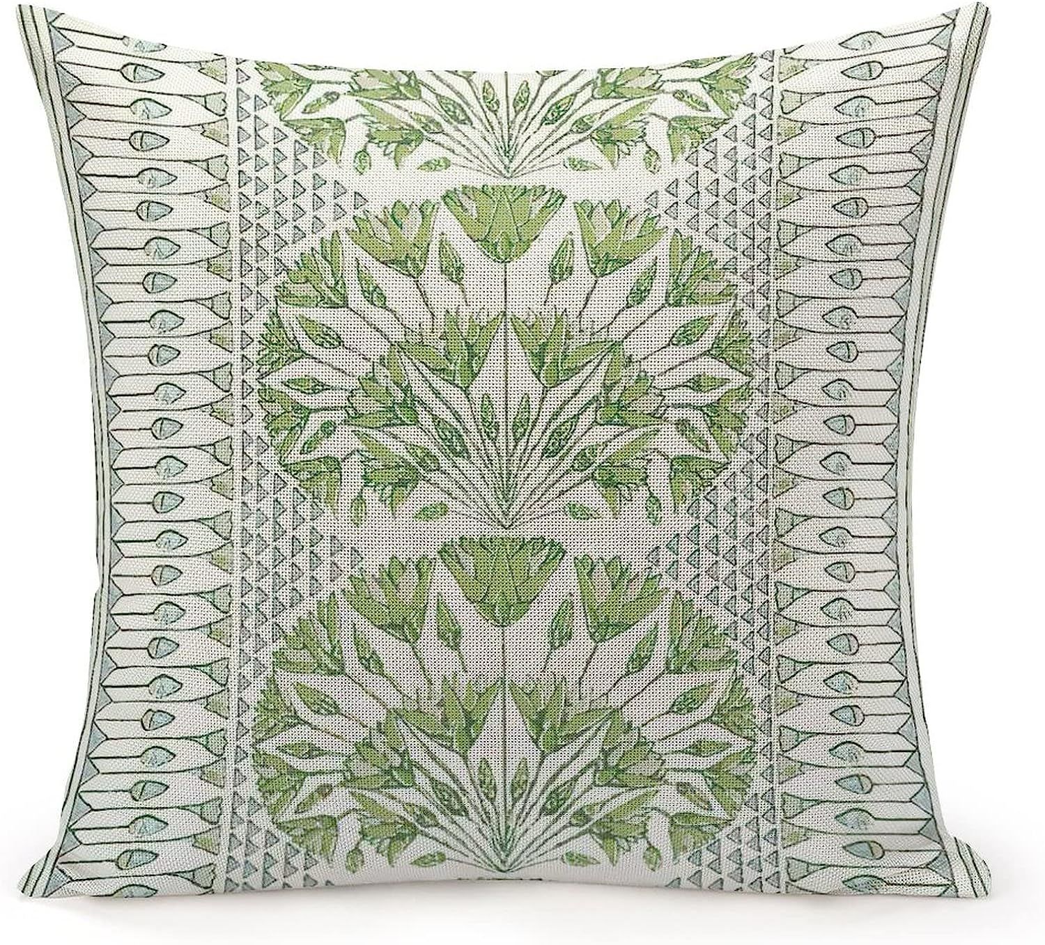 Makegeld Green Decorative Pillow Cover 22"×22" Thibaut Cushion Cover toss Pillow Accent Pillow, ... | Amazon (US)