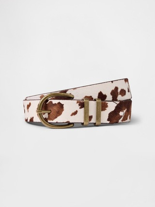 Cow Print Calf Hair Belt | Gap (CA)