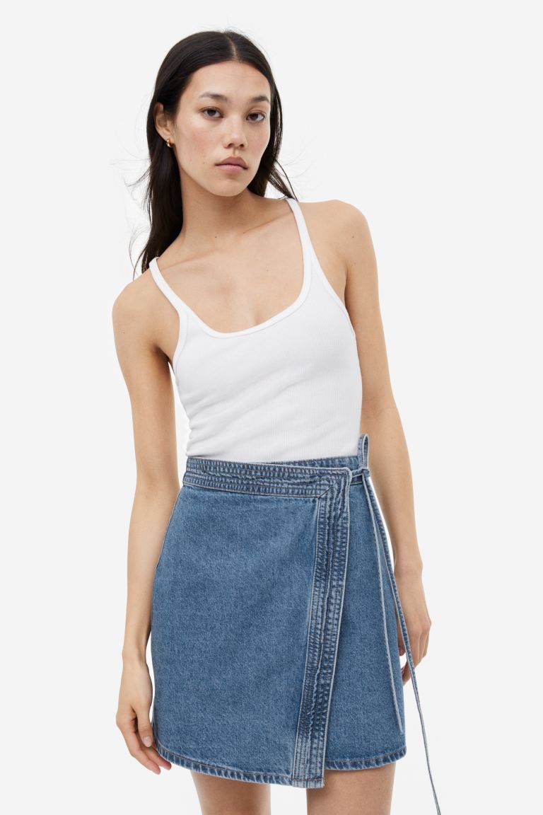 Denim Wrap Skirt | H&M (US + CA)