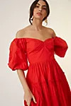 Off-The-Shoulder Poplin Midi Dress | Anthropologie (US)