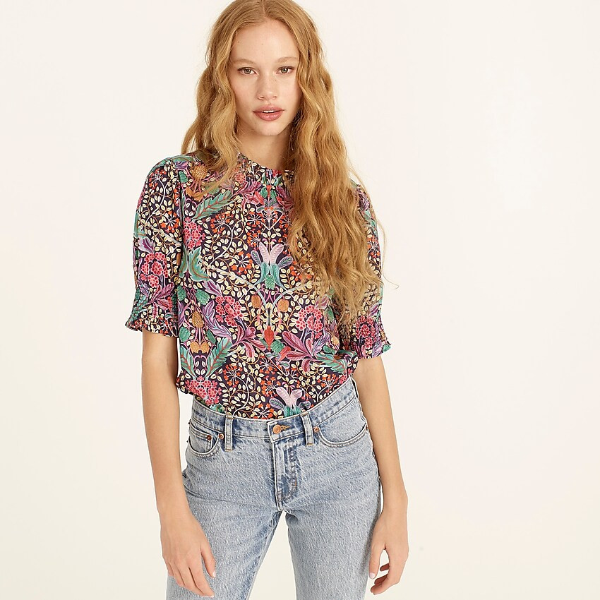 Puff-sleeve top in Liberty® Elm House floral | J. Crew US
