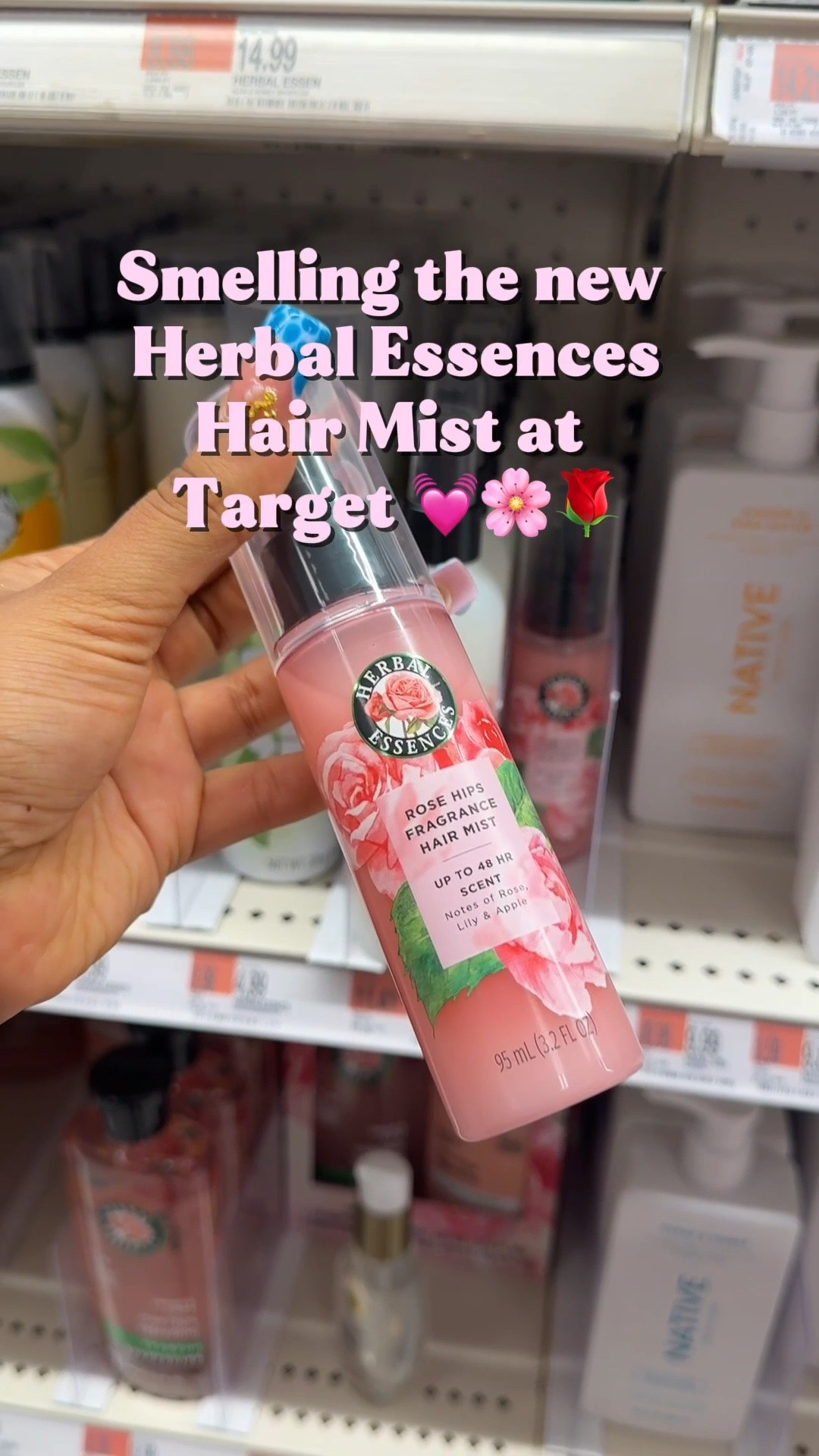 I was at @Target the other day and remembered that Herbal Essences has a new hair mist so I made my way to the hair care isle to smell them 💝 Unfortunately they did not have the other scents but the rose one smells great. I definitely recommend it for in between washes! Smells fresh and clean 🌸
#targetfinds #haircare #perfume #curlyhair

#LTKBeauty #LTKselfcare #LTKActive