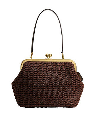 COACH Kisslock Medium Straw Frame Bag 27 - Macy's | Macy's