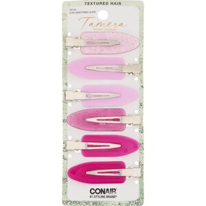 Conair Tamera Dent Free Textured Hair Clips, Assorted Pink, 6 CT | CVS Health