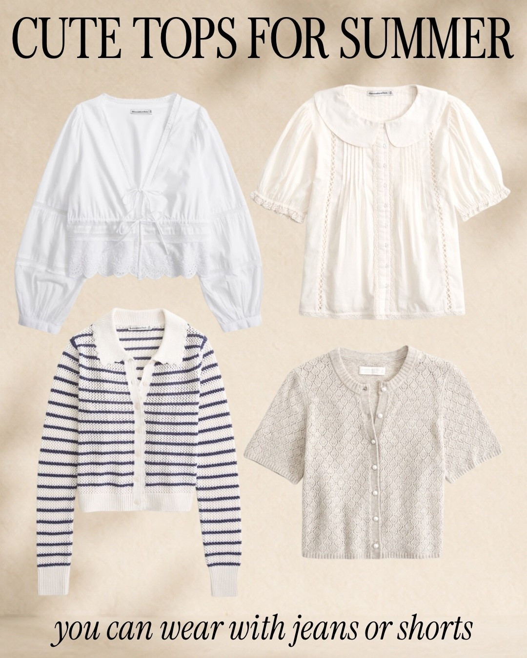 Pretty tops that look put together to wear with jeans or shorts 
On sale with code - SHORTSAF

#LTKPetite #LTKSaleAlert