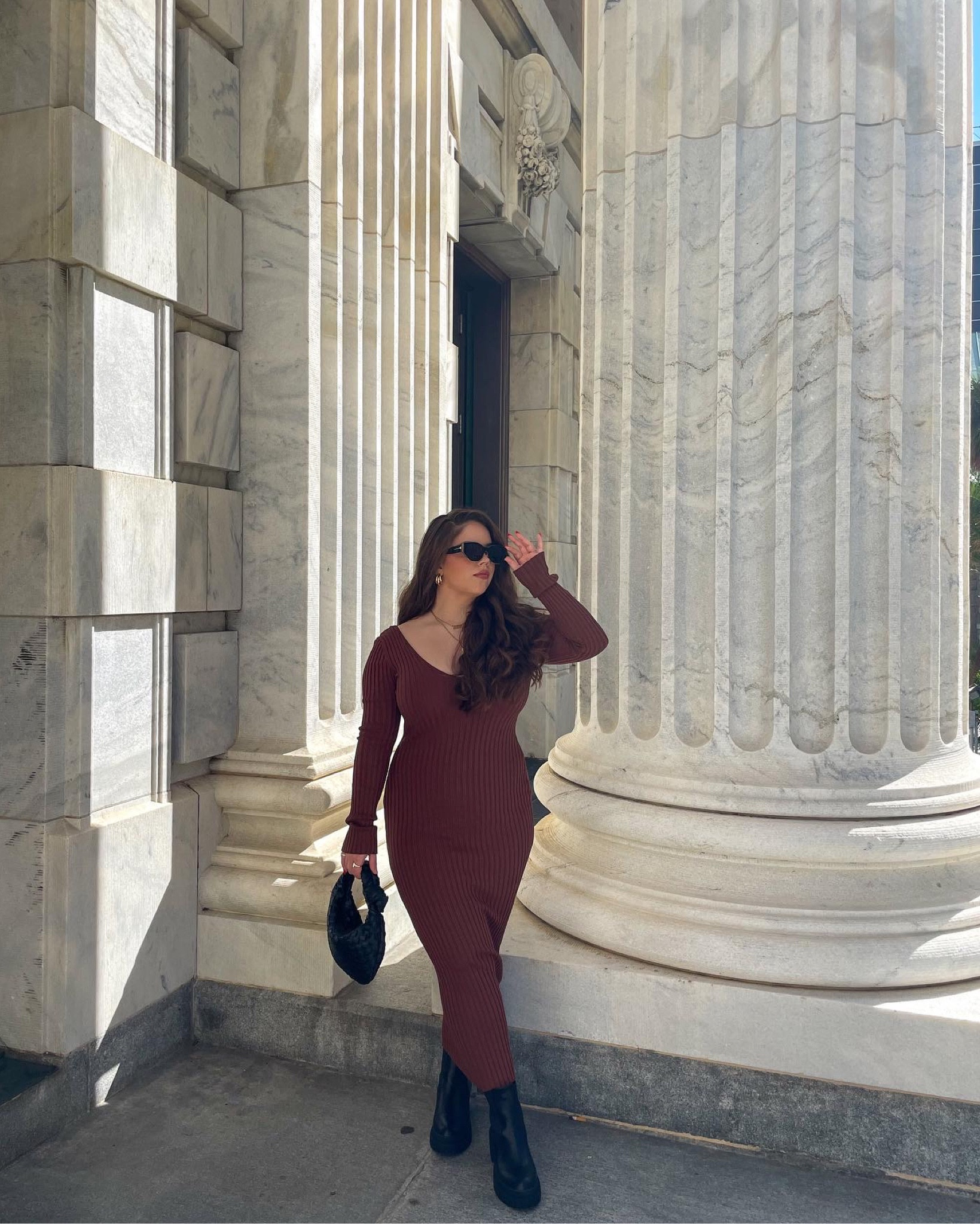 The perfect dress for fall 🤎 wearing a size medium 

#LTKunder100 #LTKunder50 #LTKHoliday