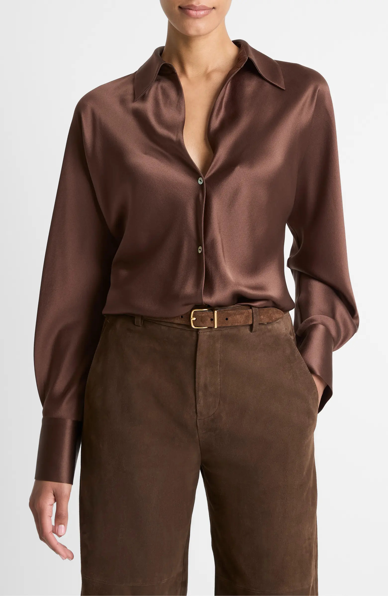 Vince Silk Button-Up Shirt | Nordstrom | Nordstrom