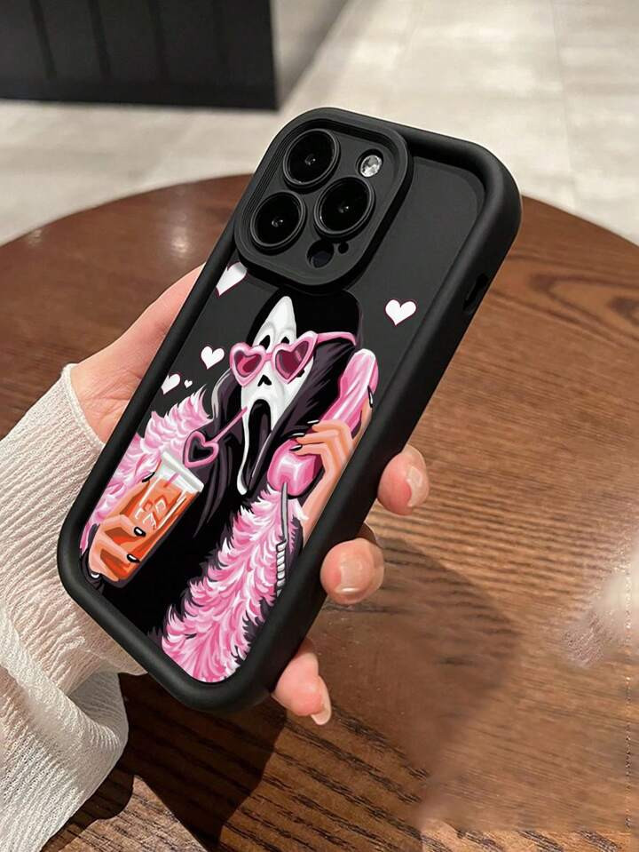 Ghost Face 1pc Thickened Fashionable Skull Pattern Phone Case, Anti-Drop, Compatible With IPhone ... | SHEIN