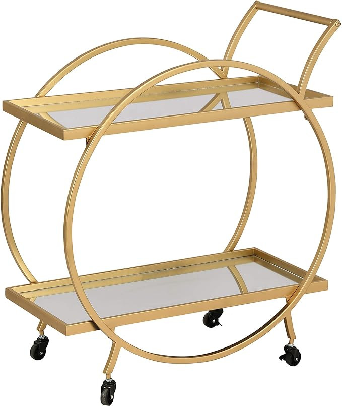 FirsTime & Co. Gold Odessa Bar Cart, American Crafted, Gold, 28 x 14 x 32 , | Amazon (US)