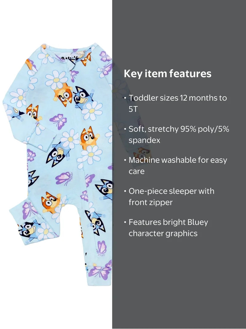 Character Toddler One-Piece Viscose Sleeper, Sizes 12M-5T | Walmart (US)