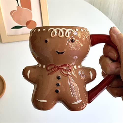TOKZON Gingerbread Man Mug, Gingerbread Coffee Mug, Cartoon Cute Ceramic Cup for Tea Coffee Mugs, Un | Amazon (US)