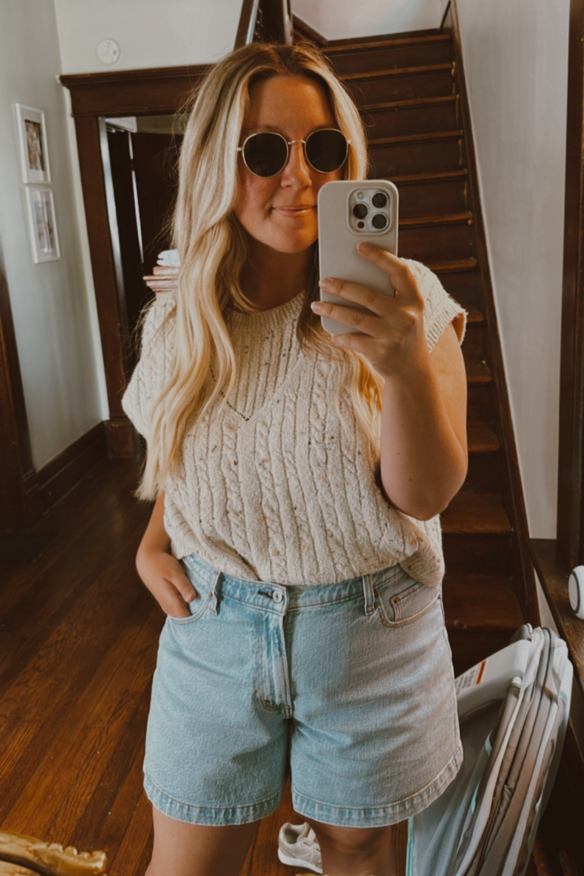 I accidentally discovered that my favorite combo is a sweater vest and high waisted dad shorts.

#LTKMidsize #LTKStyleTip #LTKSeasonal