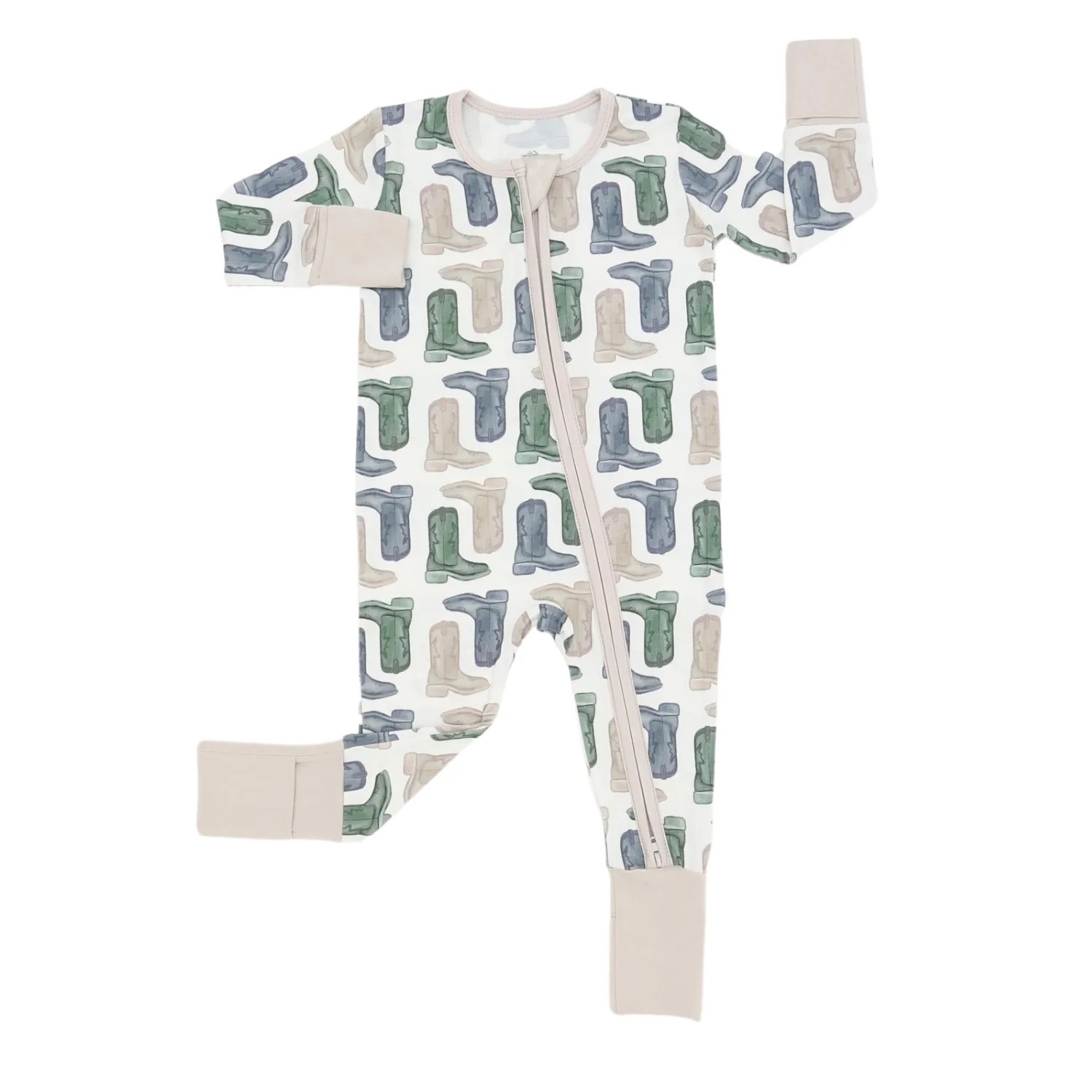 Boys Backroad Boots Double Zipper Romper | Hamner Hill