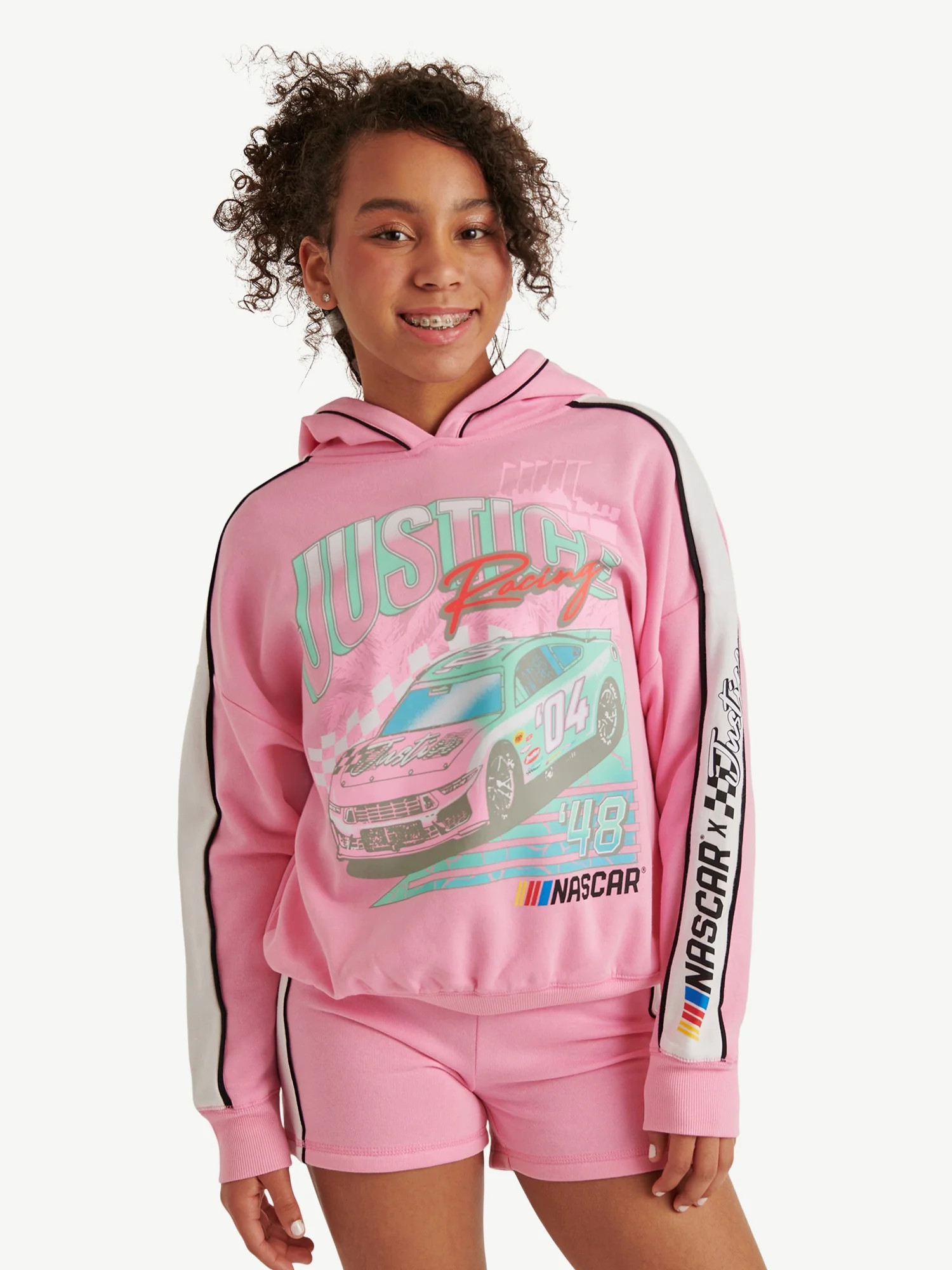 Justice Girl's NASCAR X Justice Collab Hoodie, Sizes XS - XLP | Walmart (US)