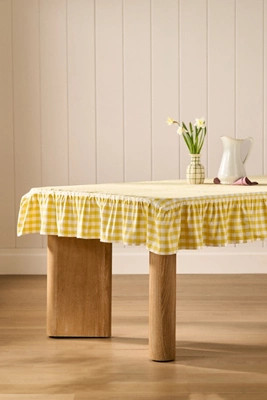 Galley & Fen Ruffled Gingham Tablecloth | Anthropologie (US)