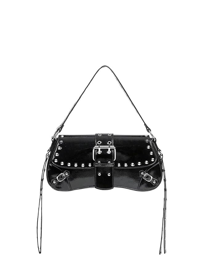 Verdusa Women's Shoulder Bag Y2K Handbag Goth Trendy Cute Studded Punk Rivet Purse | Amazon (US)