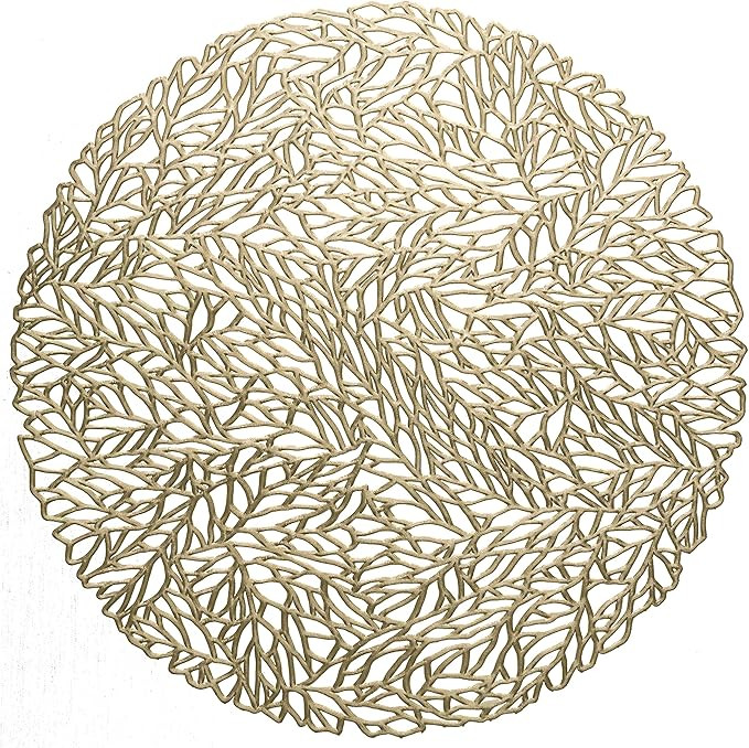 " OCCASIONS" 10 Pieces Pack Pressed Vinyl Metallic Placemats/Wedding Accent Centerpiece Placemat ... | Amazon (US)