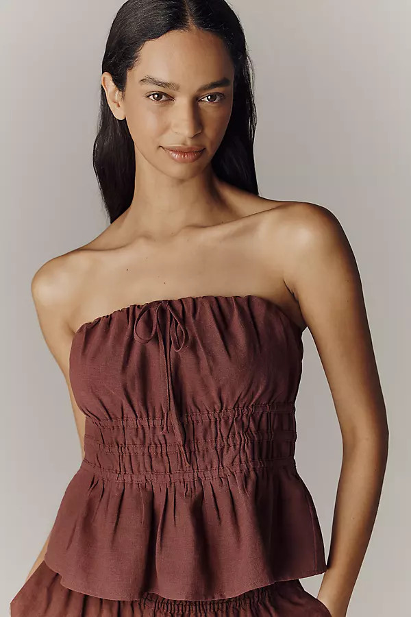 The Somerset Strapless Blouse | Anthropologie (US)