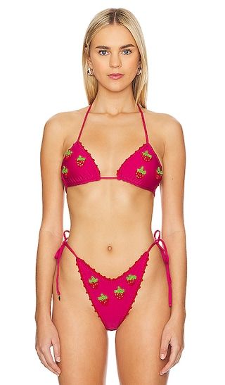 Meli Bikini Top in Strawberry | Revolve Clothing (Global)